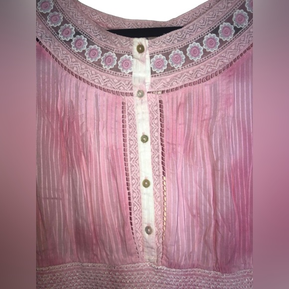 NEW LoveShackFancy Fontana Flutter Sleeve Lace Dress Size Medium - Picture 5 of 12